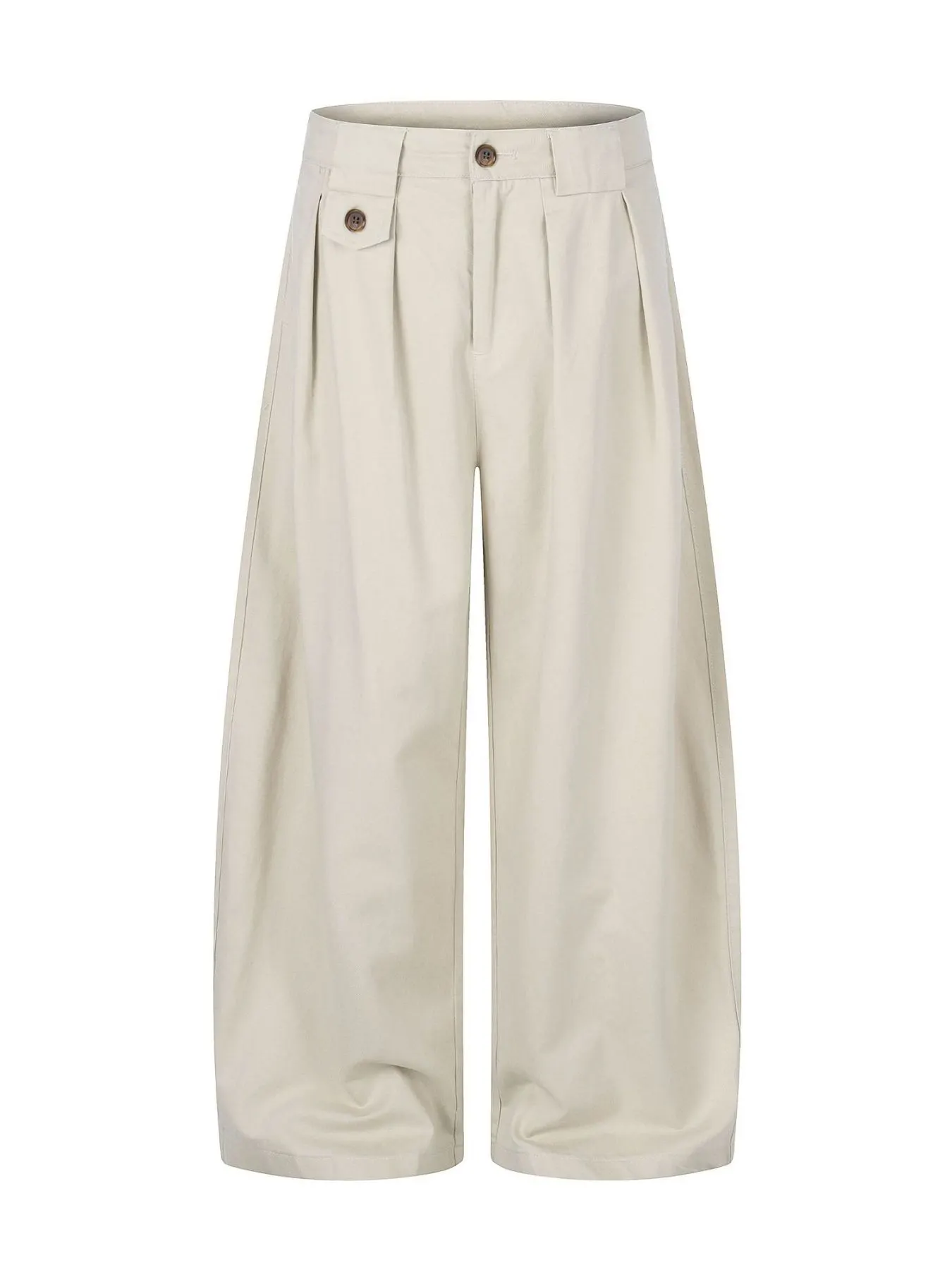 Men's Wide-Leg Pleated Casual Pants