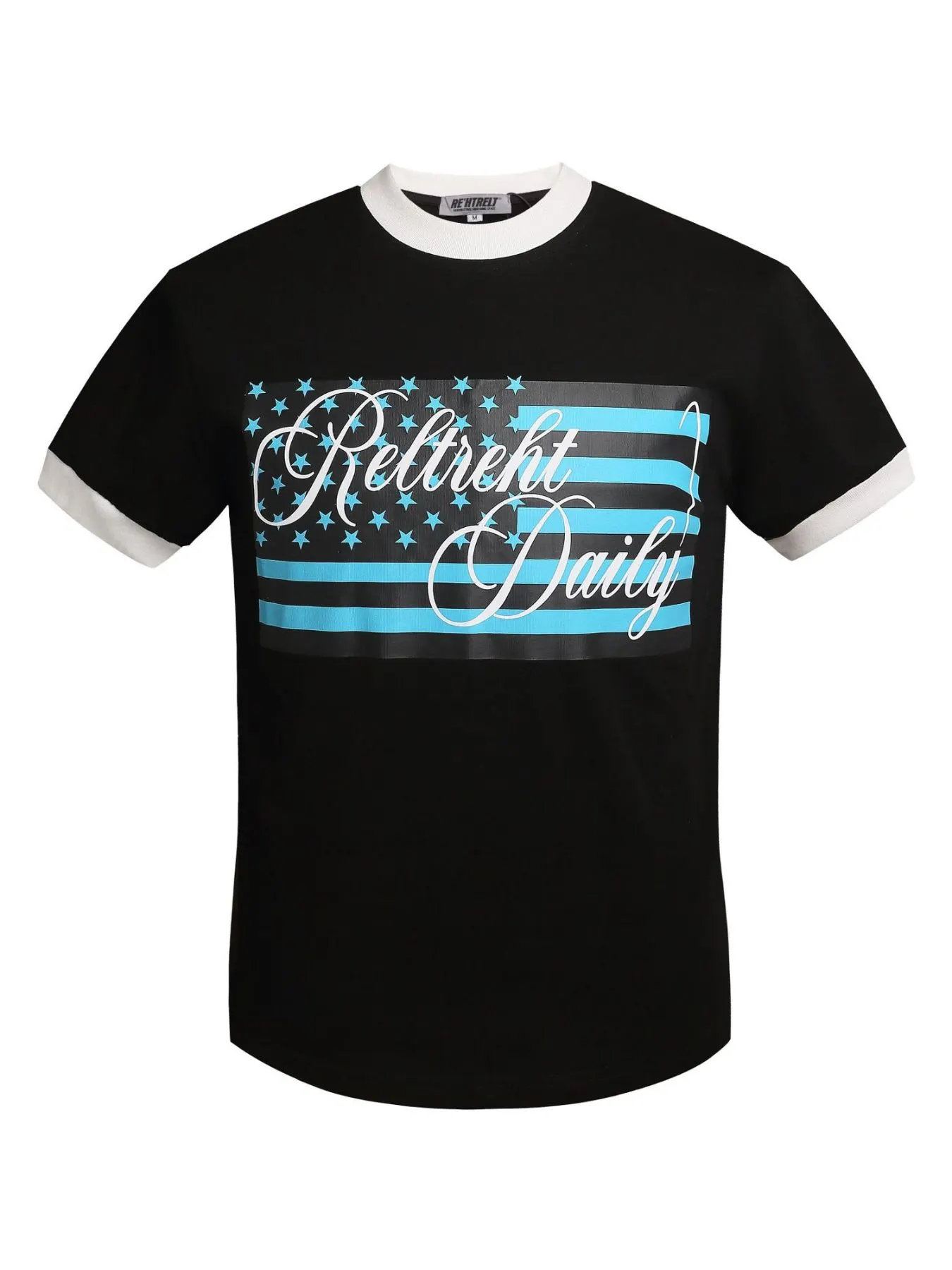 Men's US Flag Graphic Round Neck T-Shirt